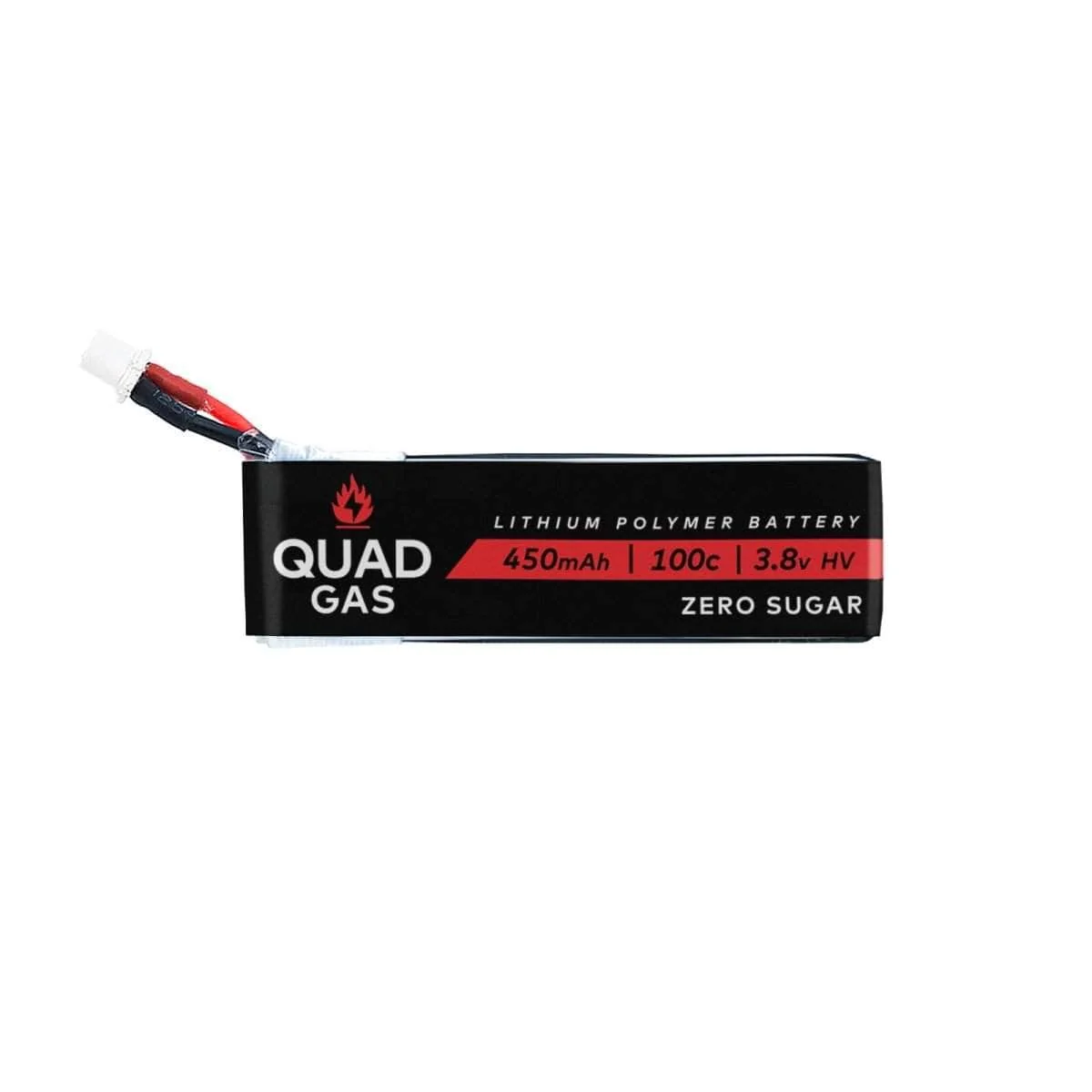 Quad Gas 1S 450mAh 100C Battery for Micro/Whoops (1pc) - Choose Connector — PH2.0