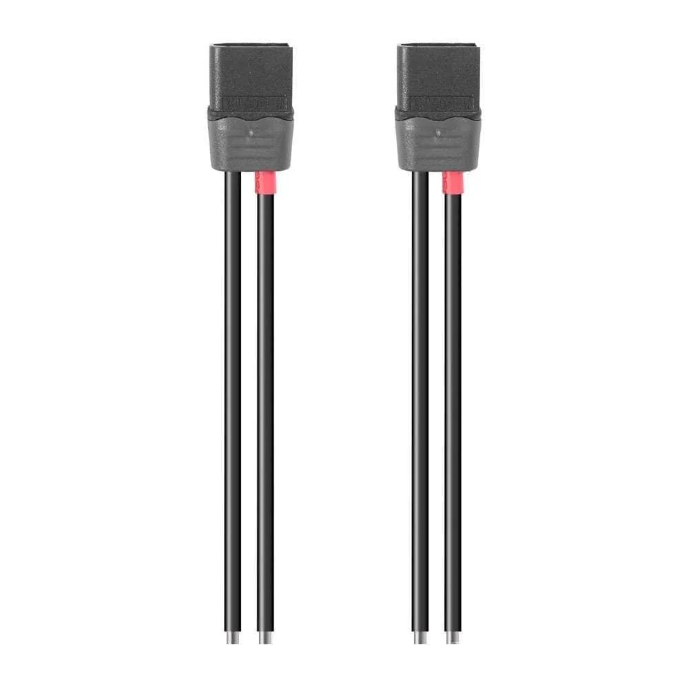 Flywoo XT60H 14AWG Black Pigtail (2pcs) - Male/Female — Male to Bare Wire