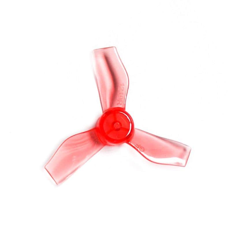Gemfan 1219-3 Durable Tri-Blade 31mm Micro/Whoop Prop 8 Pack (1mm Shaft) - Choose Your Color — Clear Red