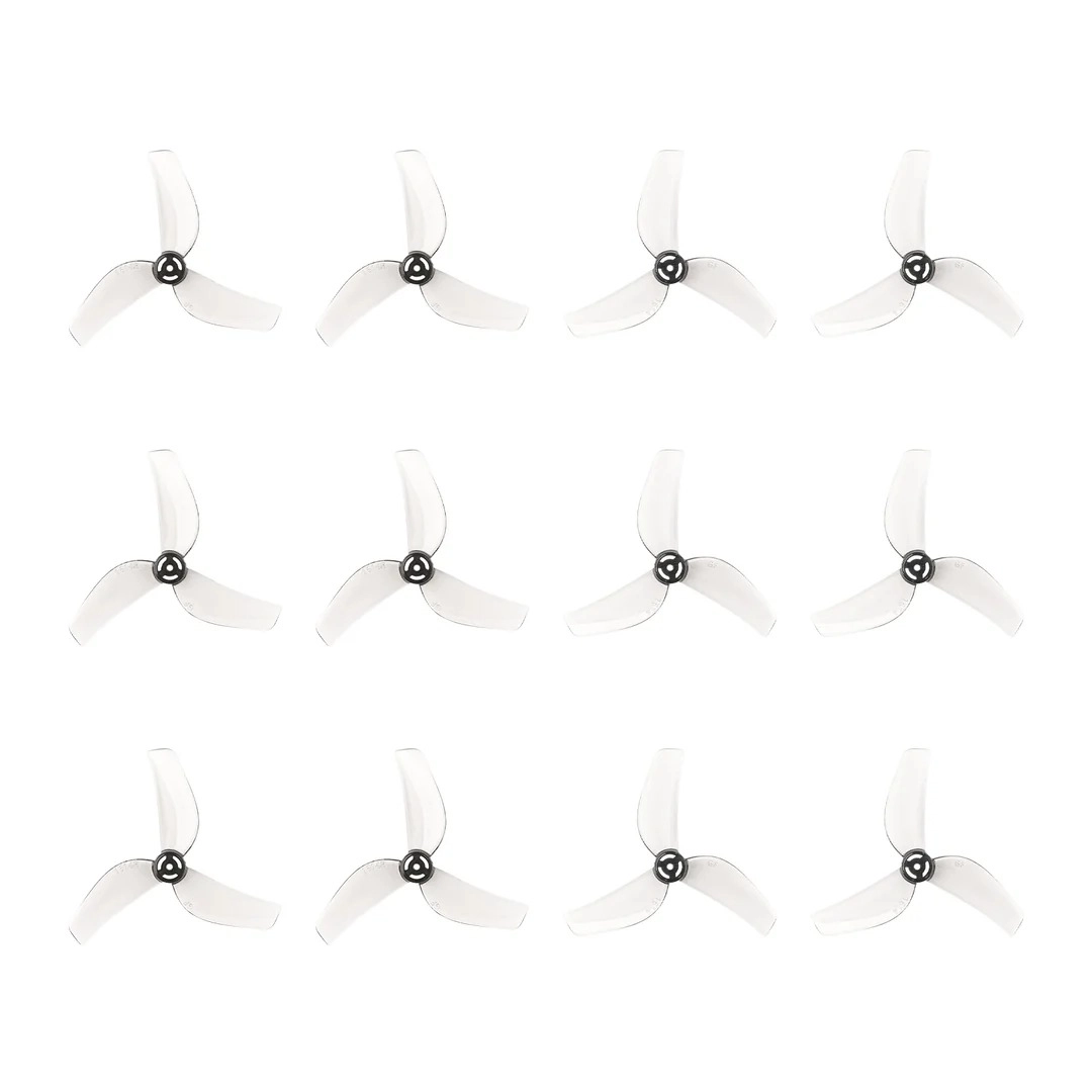 Śmigła Gemfan 1614 3-łopatkowe, wał 1.0mm - szare przezroczyste | seria Air75 II (12szt)