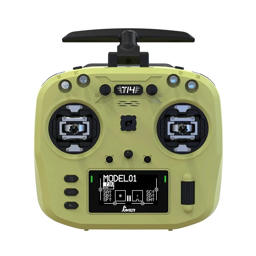 Jumper T14 Macarone ELRS 1W 2.4GHz VS-M HALL Sensor Gimbals 2.42" OLED Screen EdgeTX RC Transmitter - Choose Color — Yellow