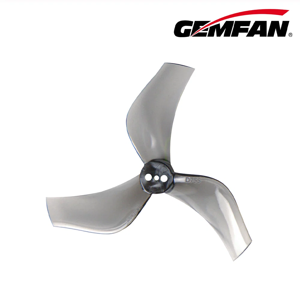 Gemfan Ducted D75S-3 3" PC T-Mount 1.5mm Cinewhoop Prop (2CCW+2CW) - Choose Color — Clear Grey