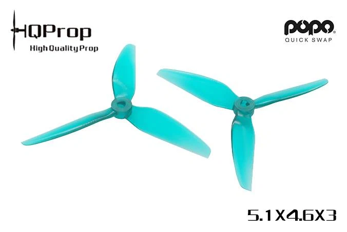 HQ Prop 5.1x4.6x3 V1S (2CW+2CCW) PC RACE "POPO" PROP — Teal