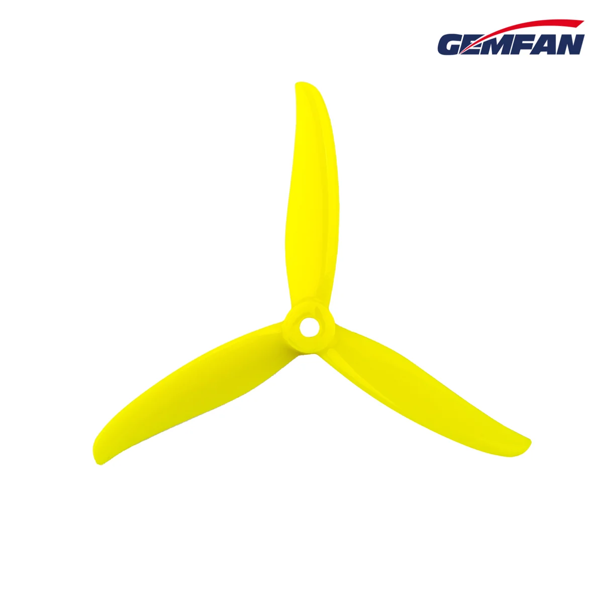 Gemfan Hurricane 4937 Tri-Blade 4.9" Propeller (2CW+2CCW) - Choose Color — Lemon Yellow