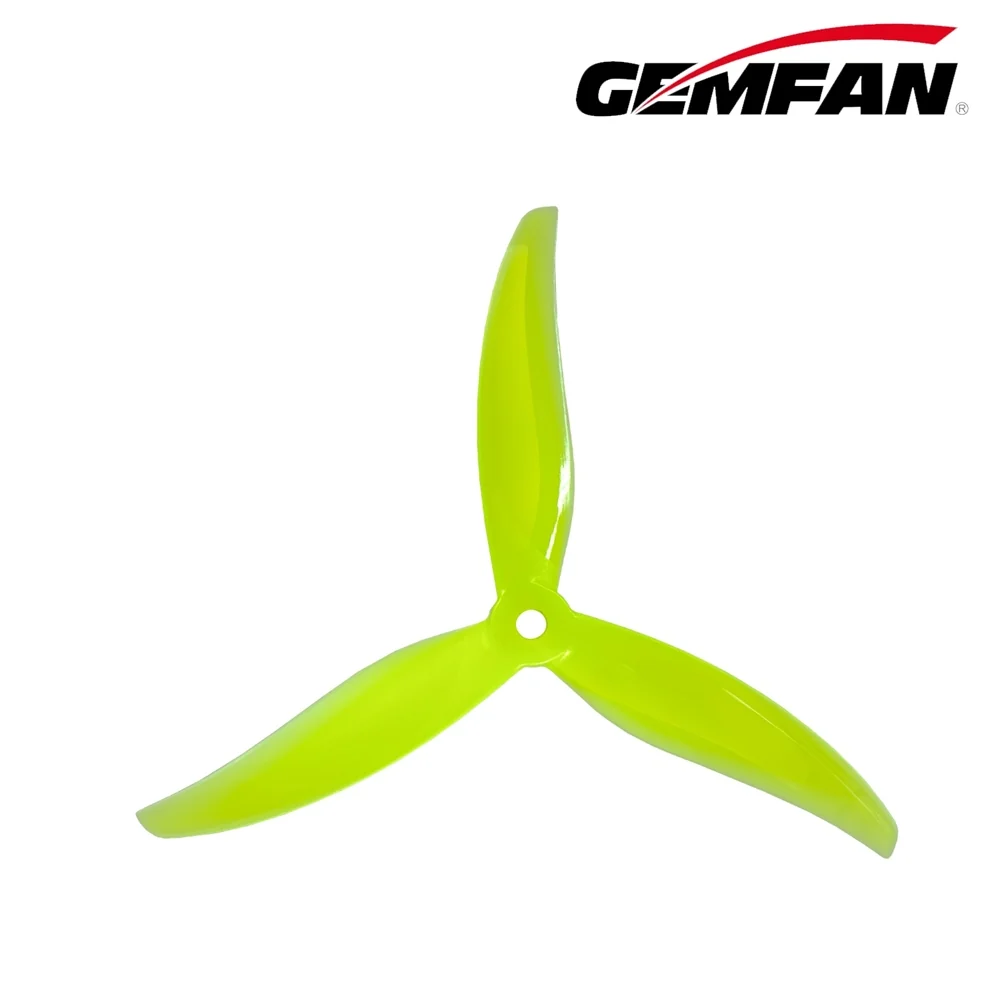 Gemfan Proxy 5127.5 Tri-Blade 5" Prop - 2CW+2CCW - Choose Color — Neon Yellow