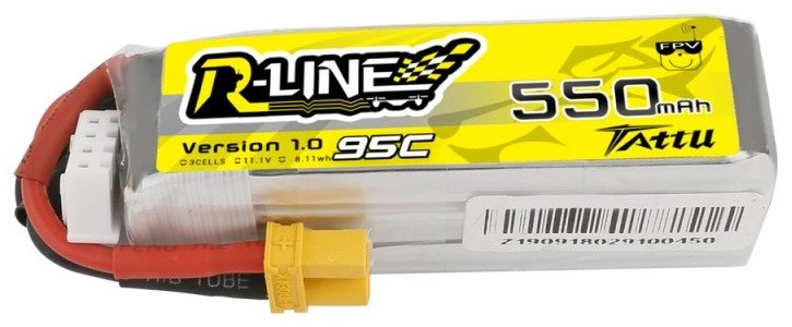 Akumulator Tattu R-Line 550mAh 11.1V 95C 3S1P XT30U-F