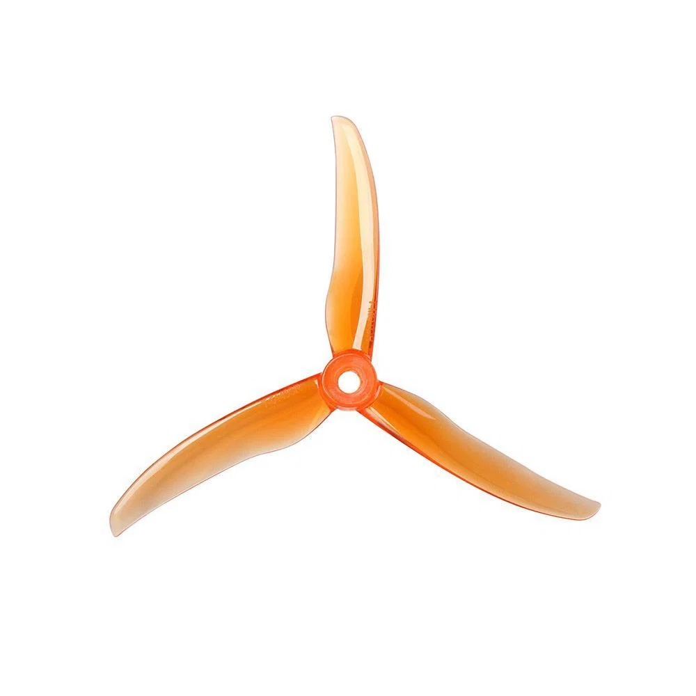 T-Motor T5143S POPO Compatible Tri-Blade 5" Prop 4 Pack - (Choose Color) — CLEAR ORANGE