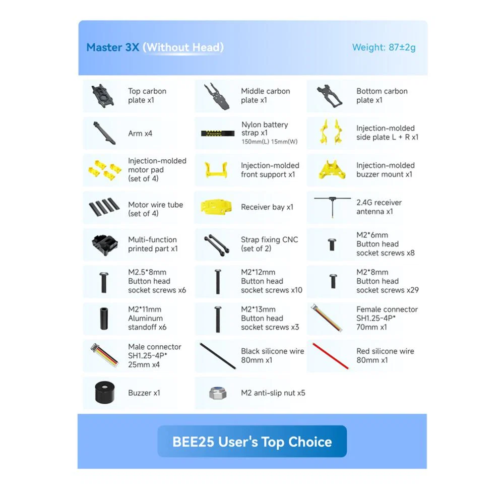 SpeedyBee Master3X Modular Frame 3-3.6 Inch FPV - Choose Version — Master 3X (Without Head)