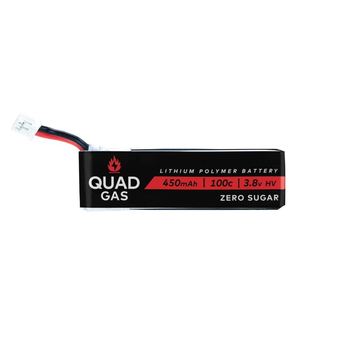 Quad Gas 1S 450mAh 100C Battery for Micro/Whoops (1pc) - Choose Connector — BT2.0