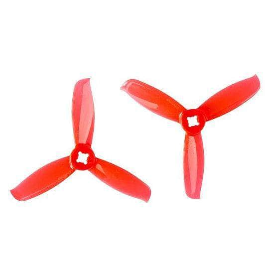 Gemfan WinDancer 3028 Tri-Blade 3" Prop 4 Pack (5mm/1.5mm Mounting) - Choose Your Color — Clear Red