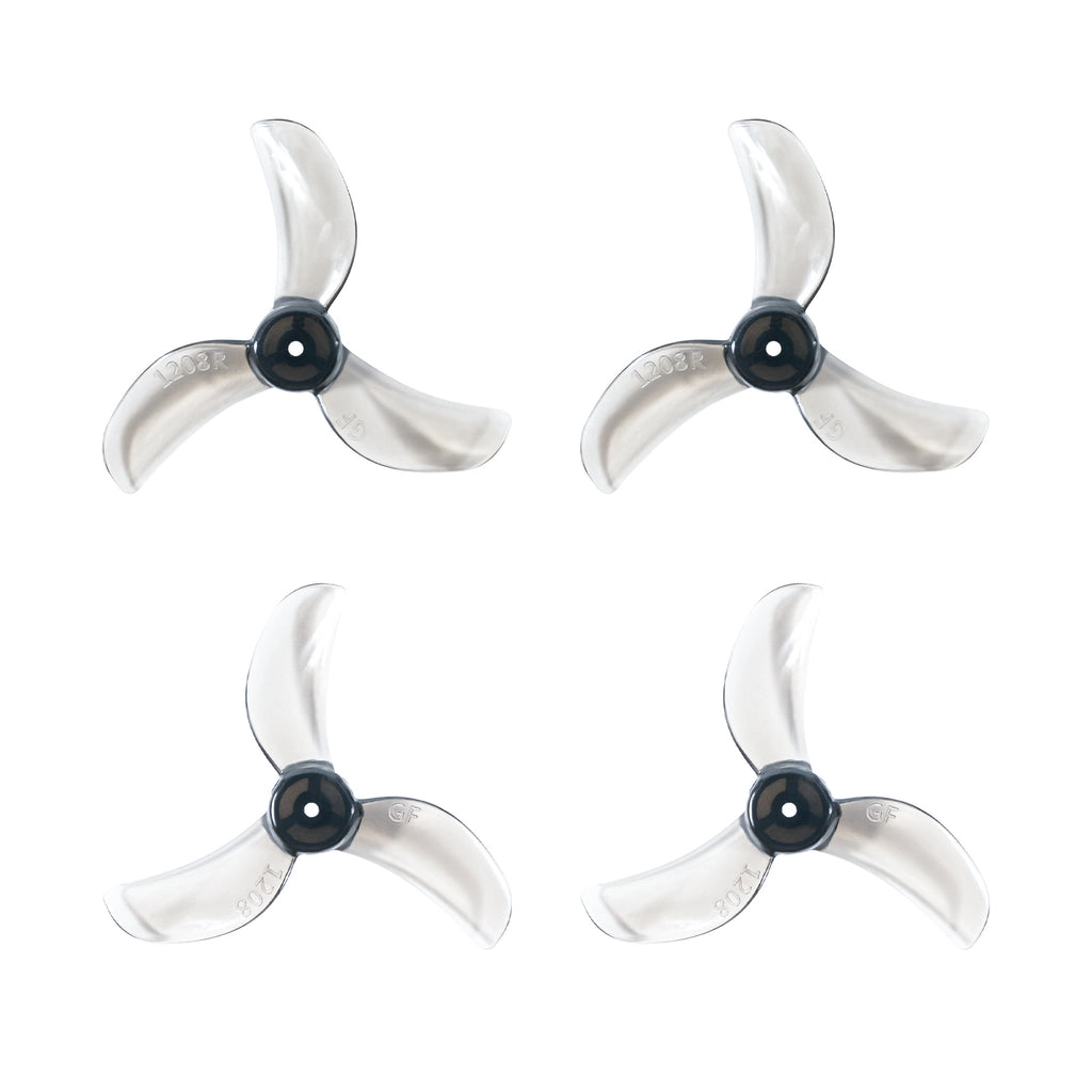 Śmigła BetaFPV 1208 3-Blade - 1mm (przezroczyste-szare)