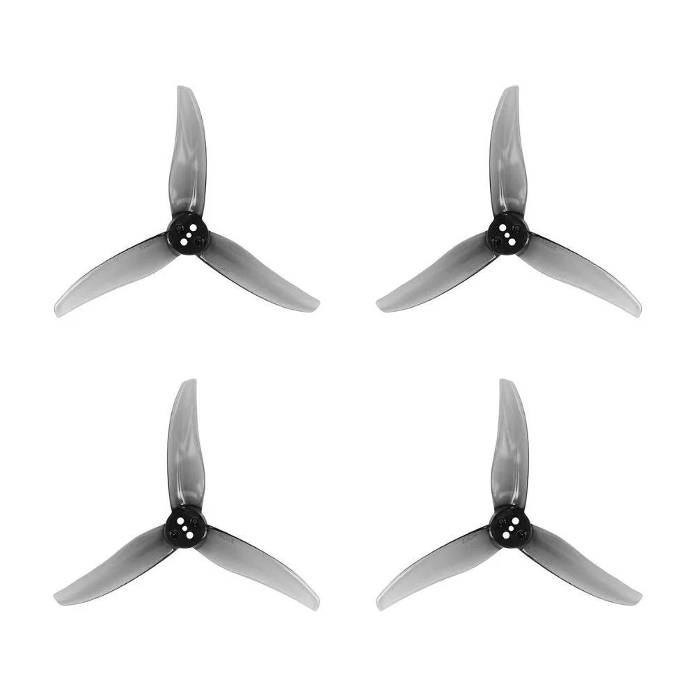 Gemfan 3525 Hurricane 3-Blade Propeller (Set of 4) - 1.5mm — Clear Gray