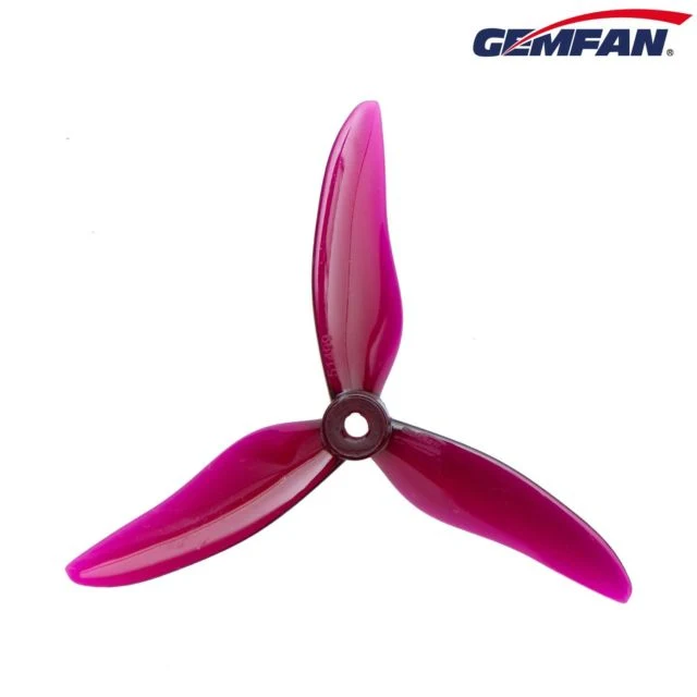 Gemfan HURRICANE DURABLE 51499 Tri-Blade Propeller (2CW 2CCW) — Clear Red