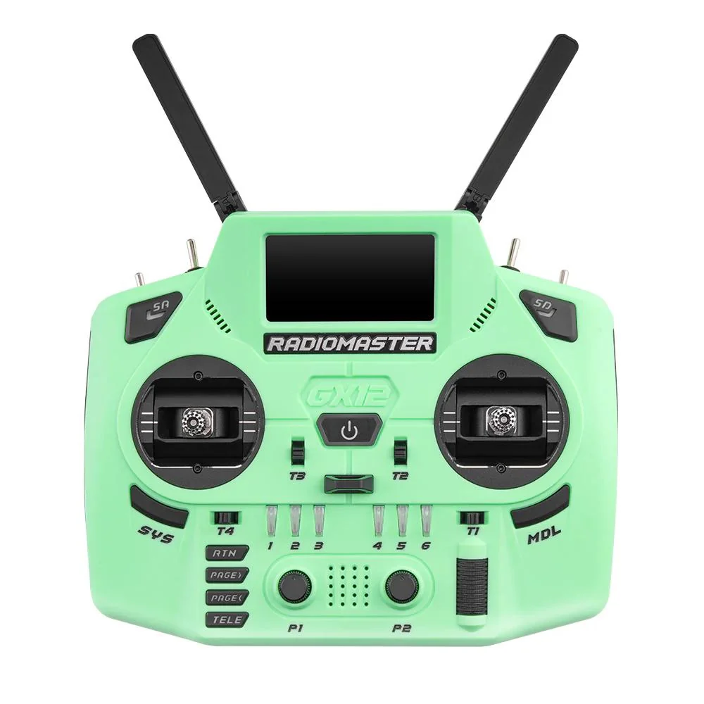 RadioMaster GX12 Crush M2 ELRS 2.4GHz/900MHz OLED Display GX01 1000Hz Gimbals Radio Controller - Choose Color — Mint Mist Green