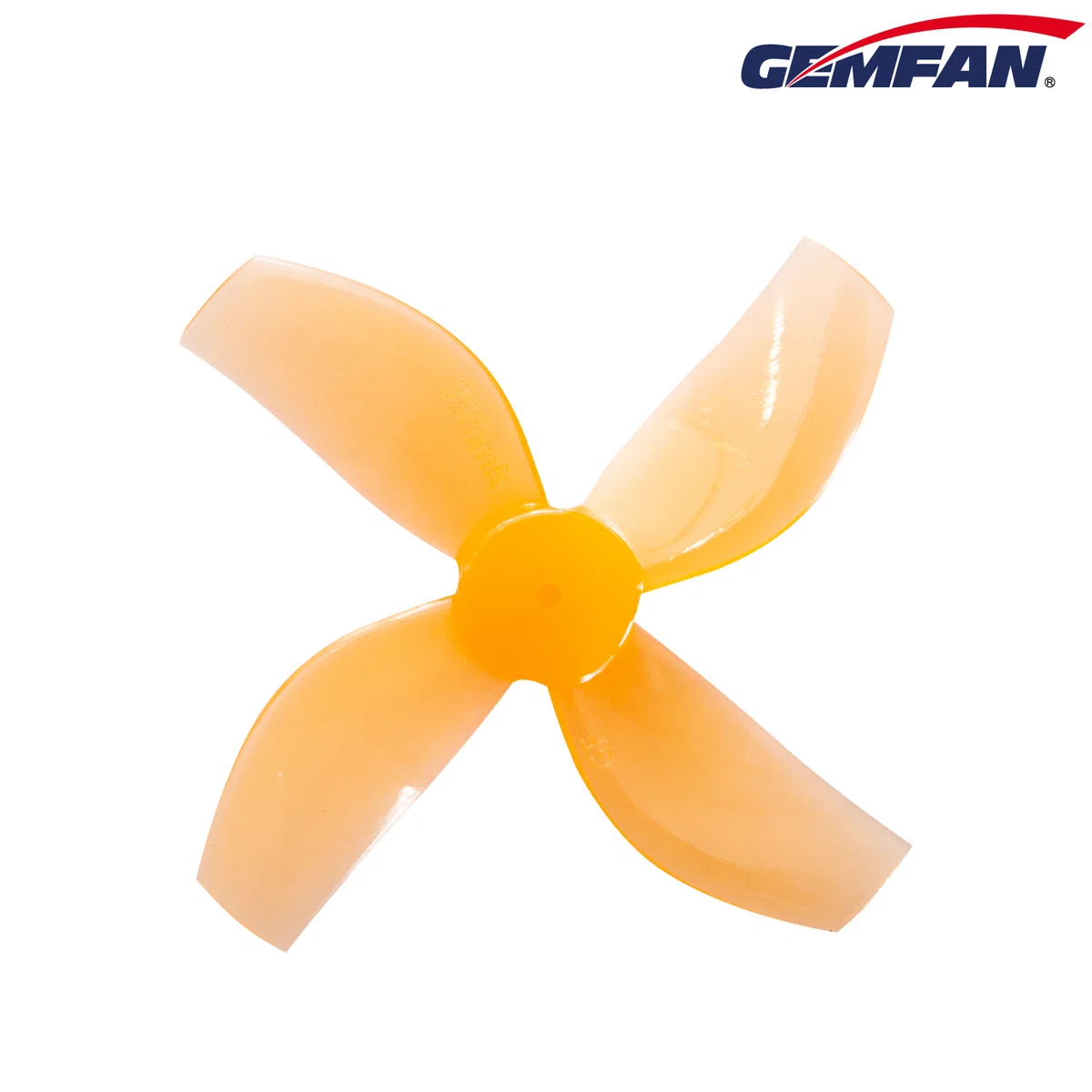 Gemfan 35mm Durable Quad-Blade Propellers 1mm Shaft (4CW+4CCW) - Choose Your Color — Orange