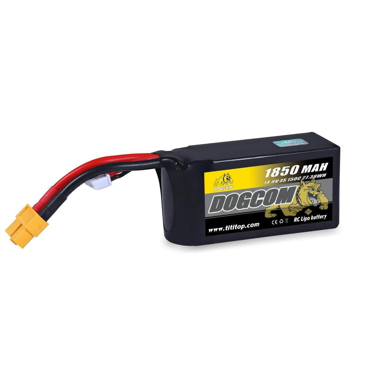 DogCom 14.8V 4S 1850mAh 150C LiPo Battery - XT60