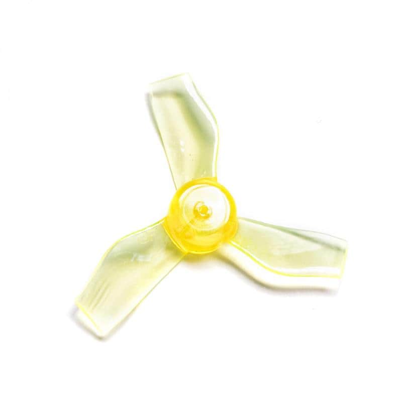 Gemfan 1219-3 Durable Tri-Blade 31mm Micro/Whoop Prop 8 Pack (1mm Shaft) - Choose Your Color — Clear Yellow