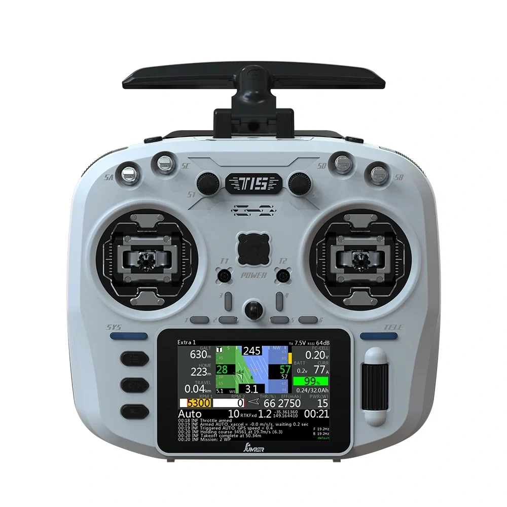 Jumper T15 ELRS 1W 2.4GHz VS-M HALL Sensor Gimbals 3.5" HD Touch Color Screen EdgeTX RC Transmitter - Choose Color — White
