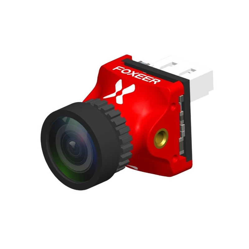 Foxeer Nano Predator 5 Racing FPV Camera 4ms Latency Super WDR — Red / Connector
