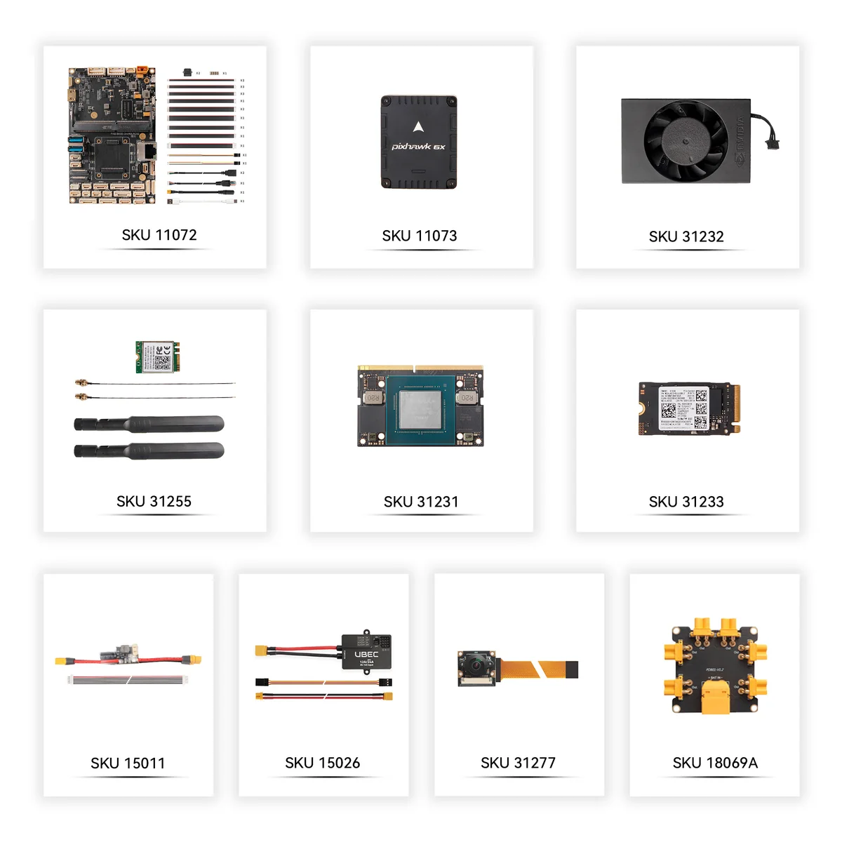 Pixhawk Jetson Baseboard Bundle — Pixhawk 6X Pro / Jetson Orin Nano 4GB (with Wi-Fi & SSD & Camera) / Without Case