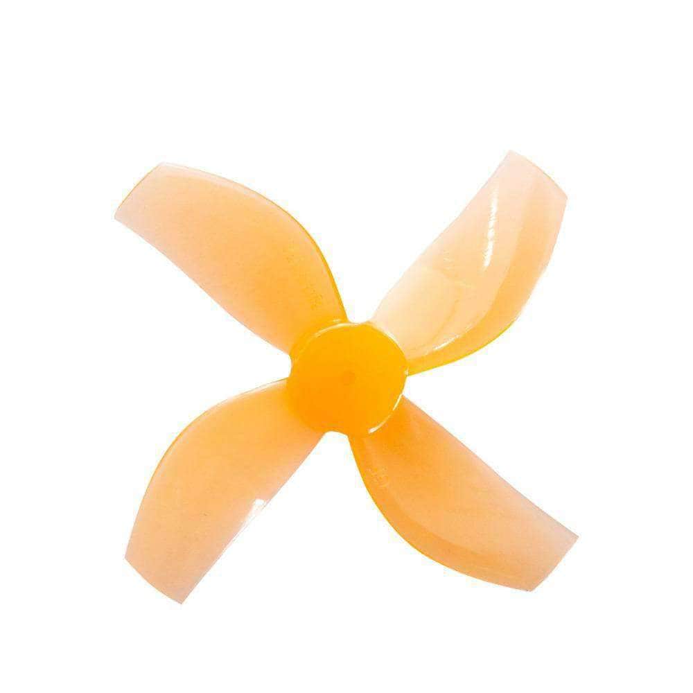 Gemfan 35mm Durable Quad-Blade Micro/Whoop Prop 8 Pack (1mm Shaft) - Choose Your Color — Orange