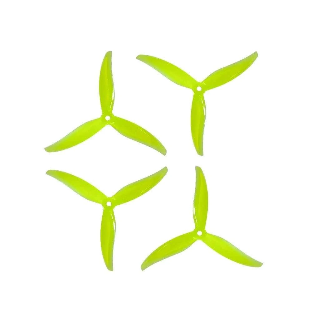 Gemfan Proxy 5127.5 3-Blade Propeller (Set of 4) — Neon Yellow