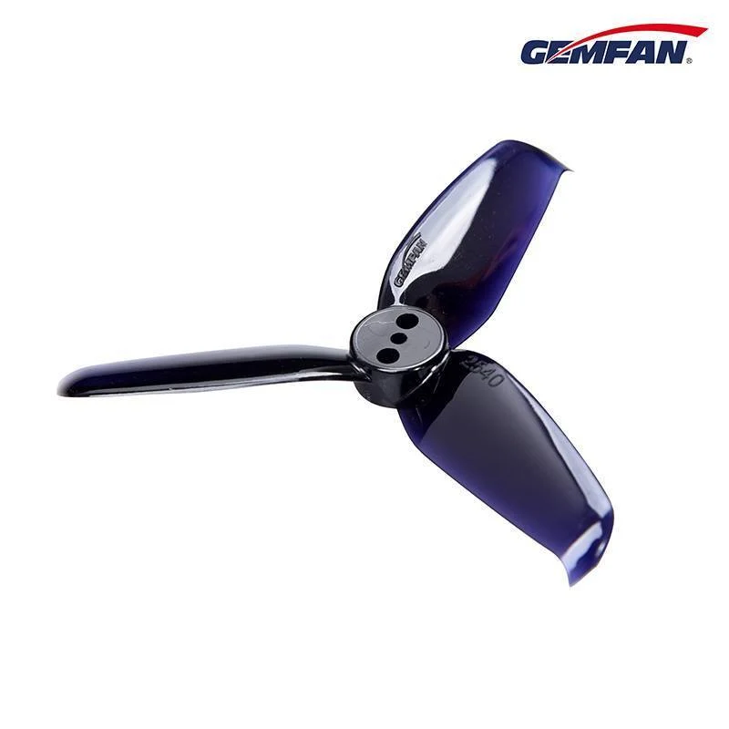GEMFAN 2540 FLASH TRI BLADE PROP 4CW+4CCW — Black