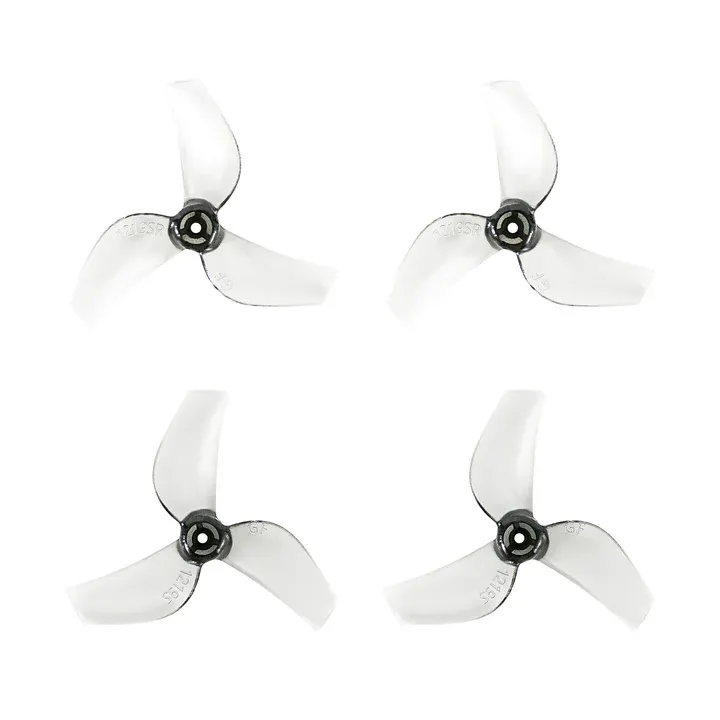 Śmigła Gemfan 1219S 3-łopatkowe (wał 1,0 mm) - szare