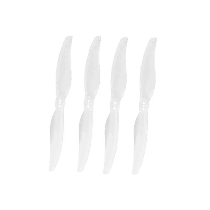 Gemfan Long Range 5126-2 Durable Bi-Blade 5" Prop 4 Pack 1.5mm T-Mount - Choose Your Color — Milk White