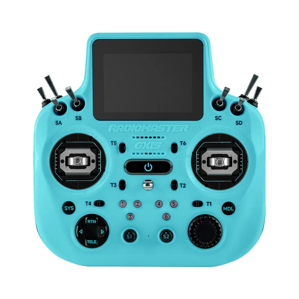 RadioMaster GX15 ELRS Gemini 2.4GHz 3.5-inch Touchscreen Display V6 CNC Hall Sensor Gimbals Radio Controller - Choose Color — Blue