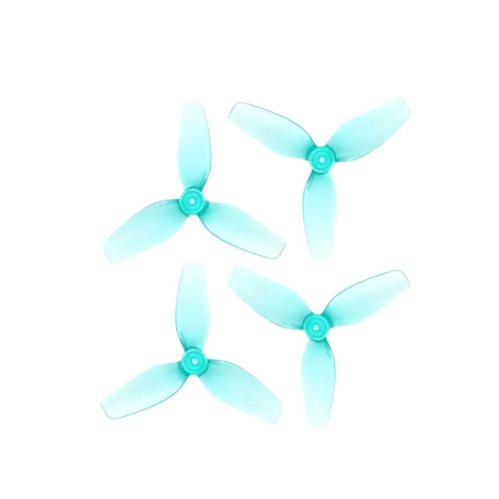 HQProp 31mm Ultralight 3-Blade Propeller (Set of 4) - 1mm Shaft — Teal