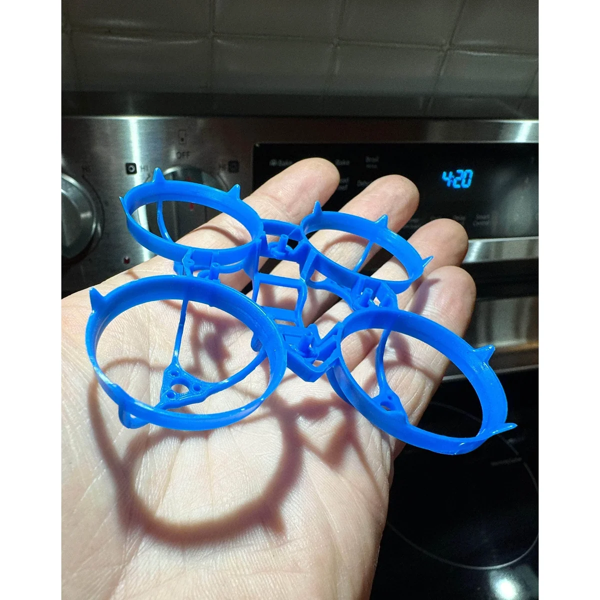 weBLEEDfpv x Fractal Engineering The Crown FPV 65mm Whoop Frame — BLUE