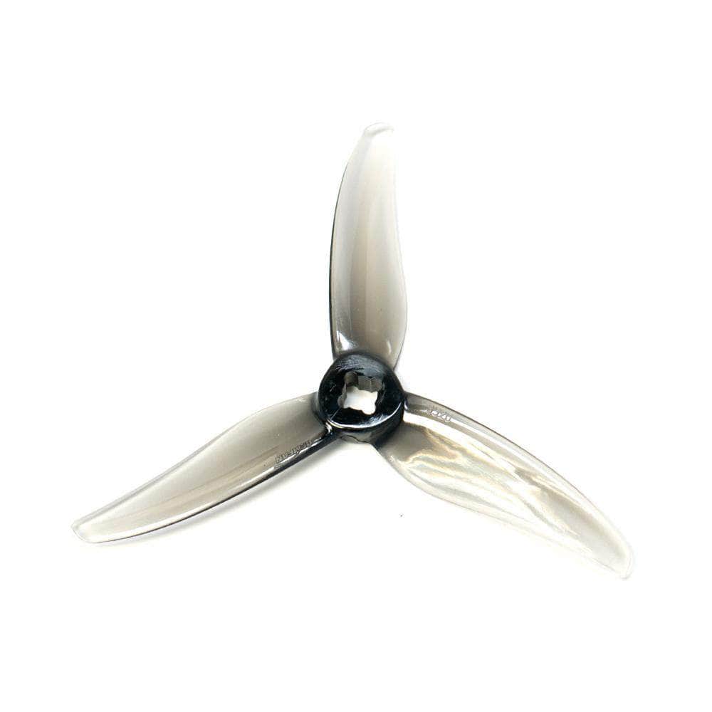 Gemfan Hurricane 3520 Durable Tri-Blade 3.5" Prop 4 Pack - Choose Your Color — Clear Gray