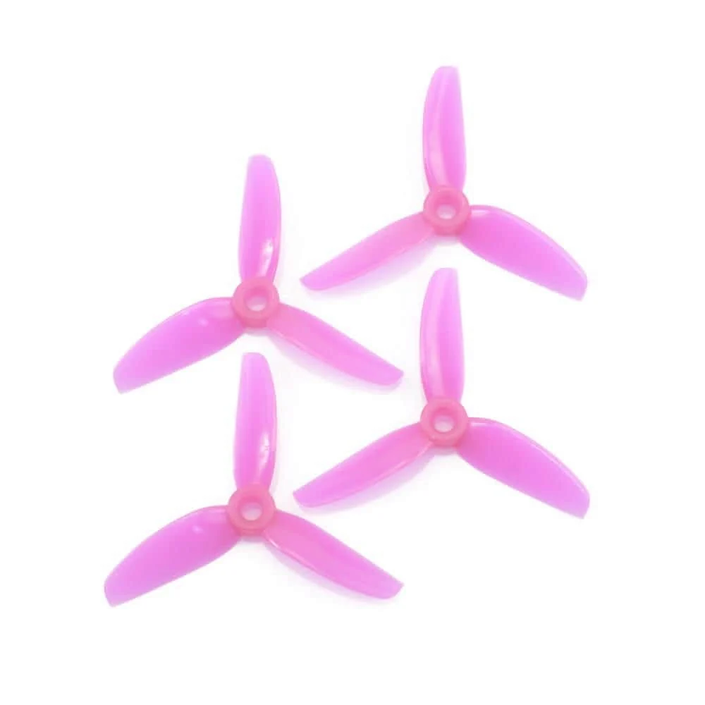 HQ Prop 3x3x3 PC Durable Tri-Blade 3" Prop 4 Pack (5mm Shaft) - Choose Your Color — Pink