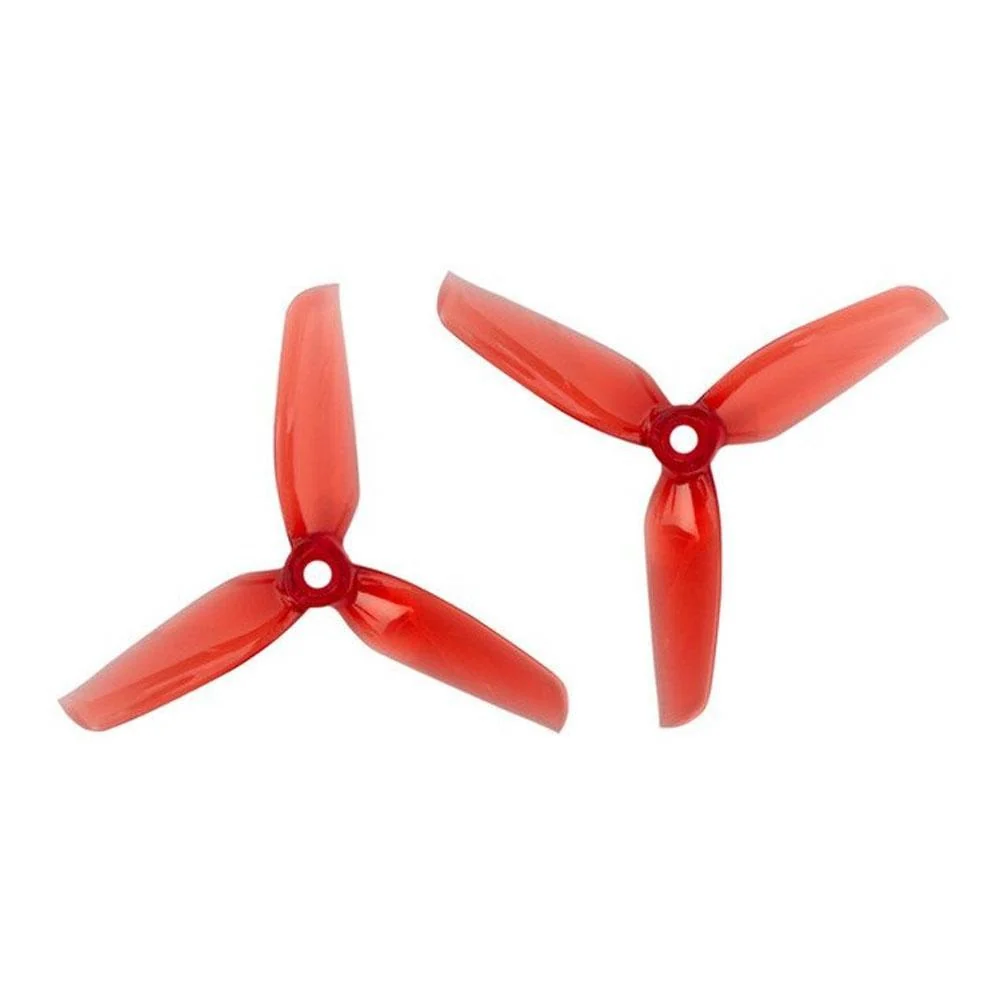 Gemfan WinDancer 4032 Tri-Blade 4" Prop 4 Pack - (Choose Color) — CLEAR RED