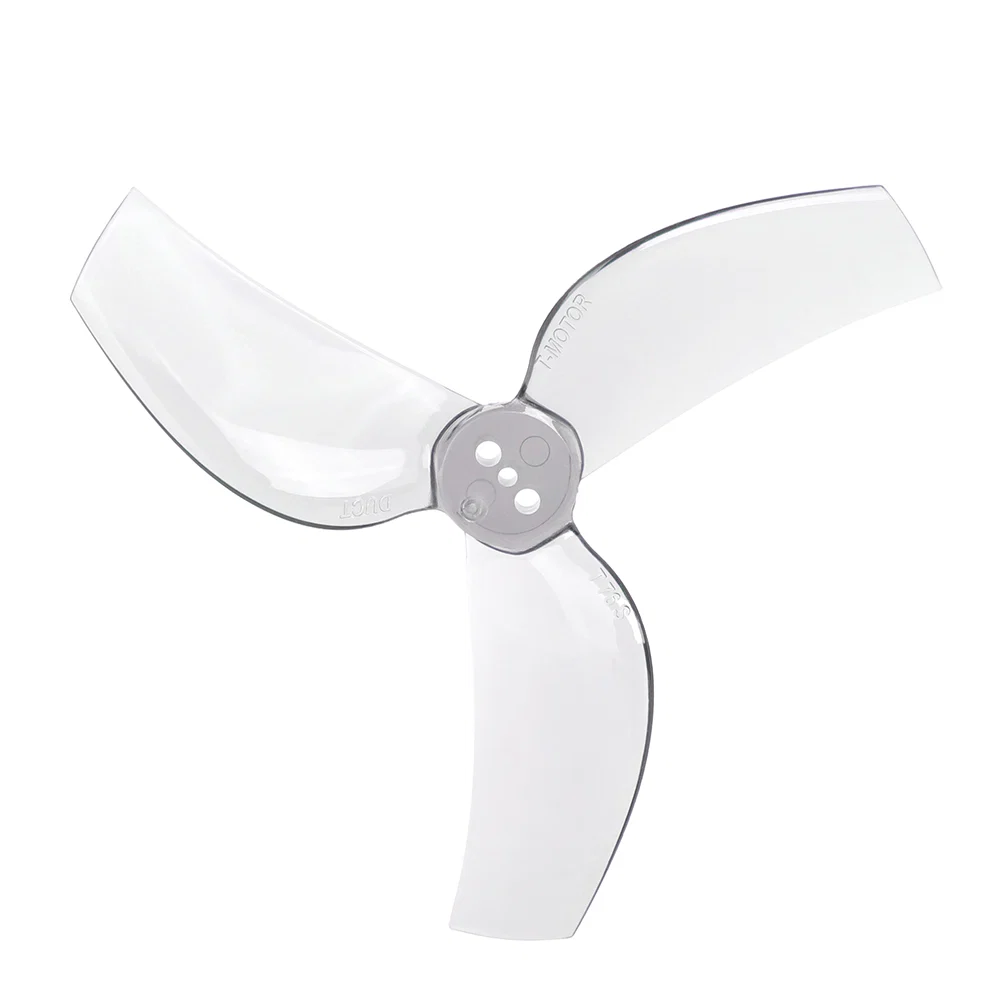 T-Motor T76S 3 Inch 1.5mm T-Mount FPV Drone Propeller - Tri-Blade — Crystal Grey
