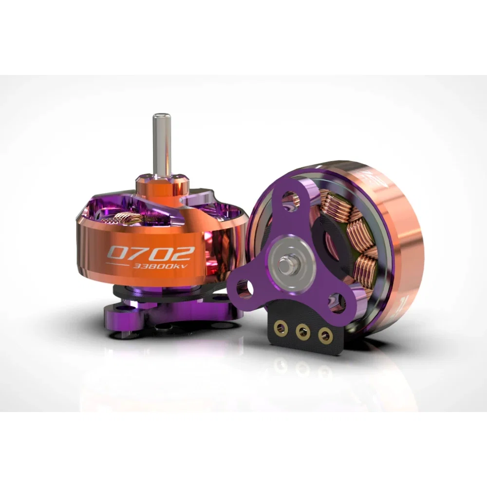 FPVStoreRC Evo 0702 33800KV 1S Brushless Motor for FPV - Orange & Purple
