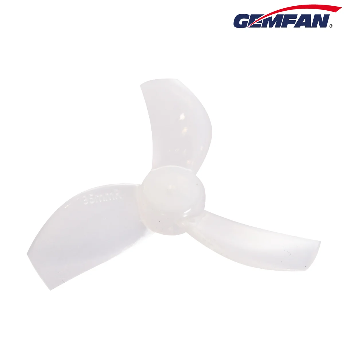 Gemfan 35mm Durable Tri-Blade Propellers 1mm Shaft (4CW+4CCW) - Choose Your Color — Milk White / Clear