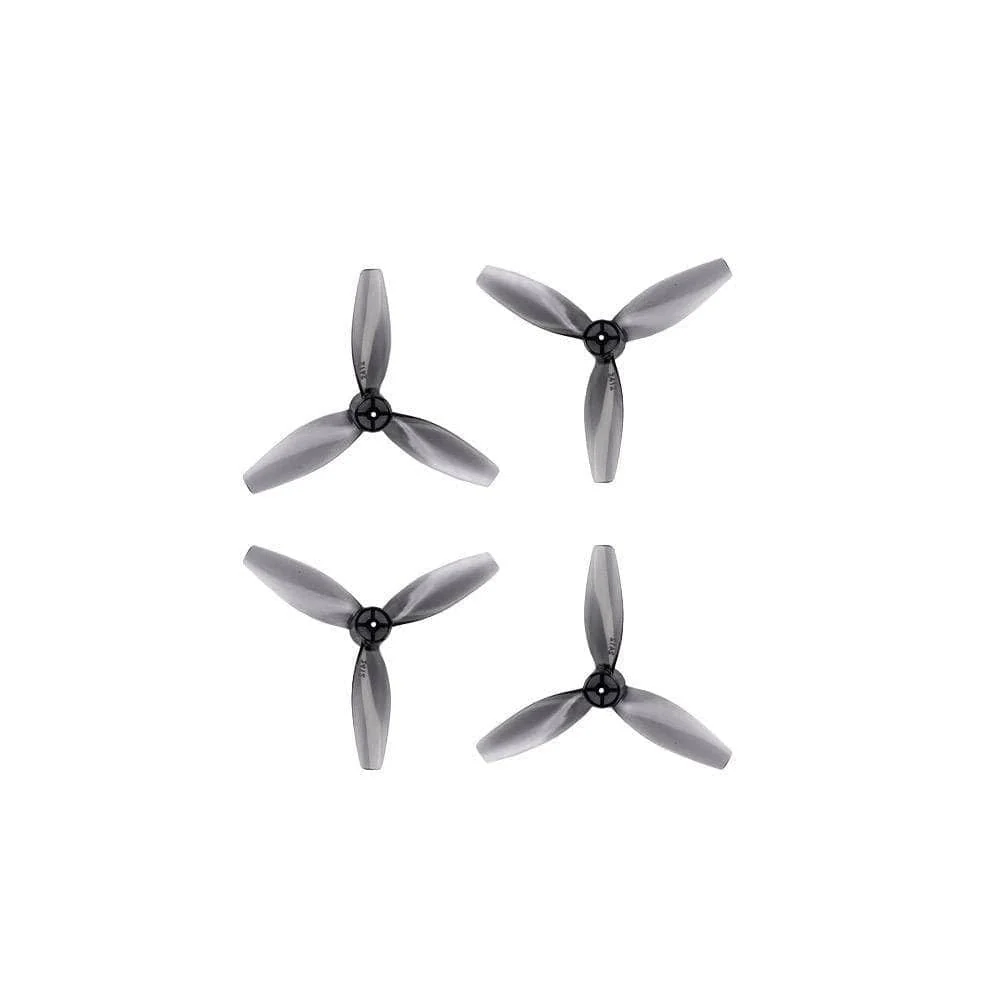 Gemfan 2412 3-Blade Propeller (Set of 8) - 1.5mm Shaft — Clear Gray