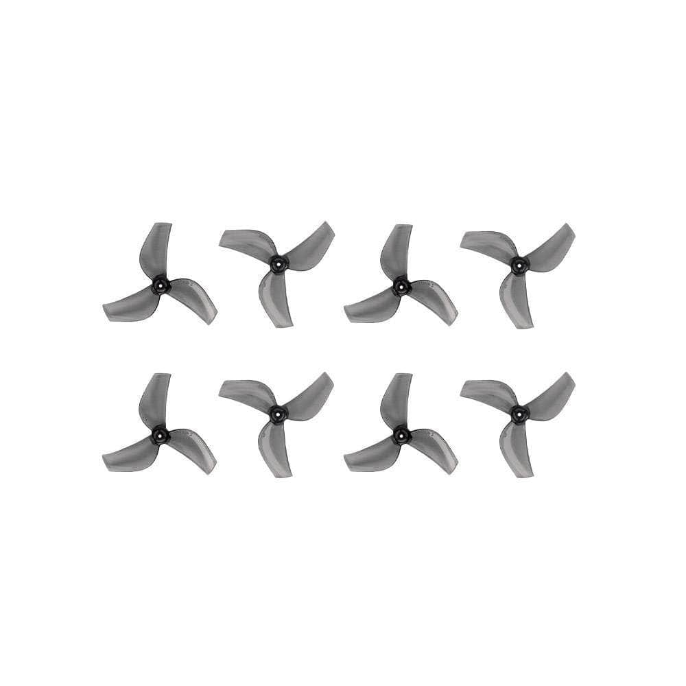 Gemfan 35MMS 3-Blade Propeller (Set of 8) - 1mm Shaft — Clear Gray