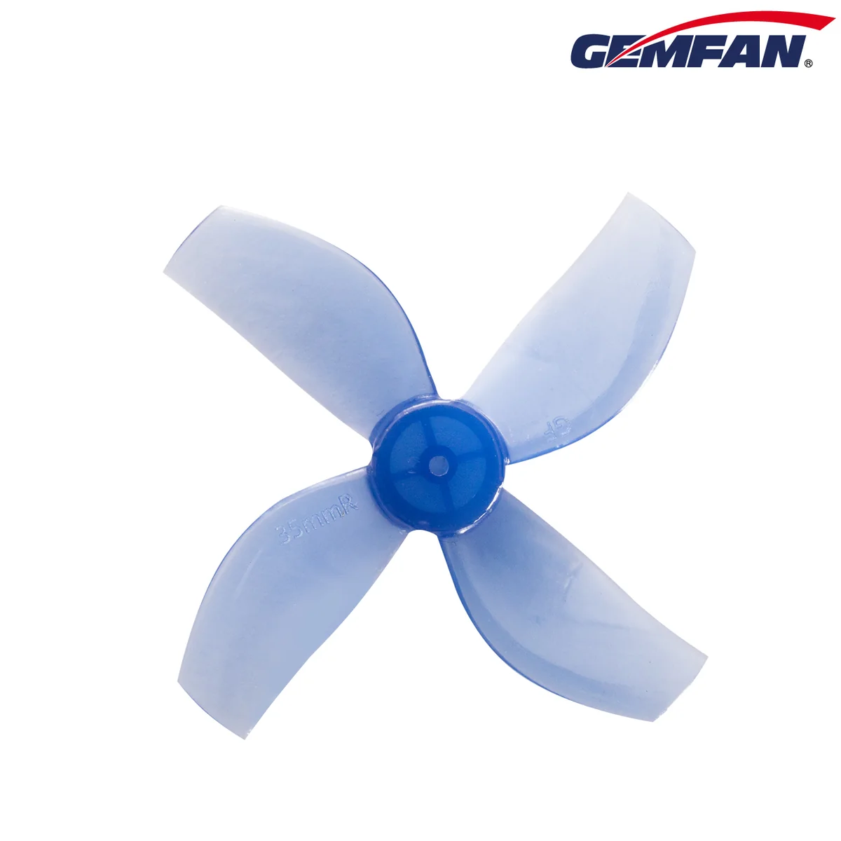 Gemfan 35mm Durable Quad-Blade Propellers 1mm Shaft (4CW+4CCW) - Choose Your Color — Blue