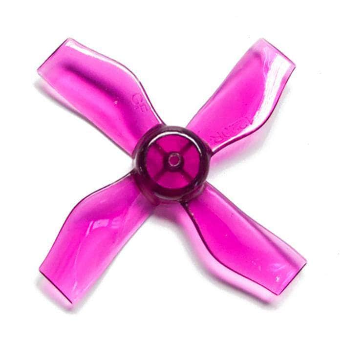 Gemfan 1220-4 Quad-Blade 31mm Micro/Whoop Prop 8 Pack (1mm Shaft) - Choose Your Color — Clear Purple