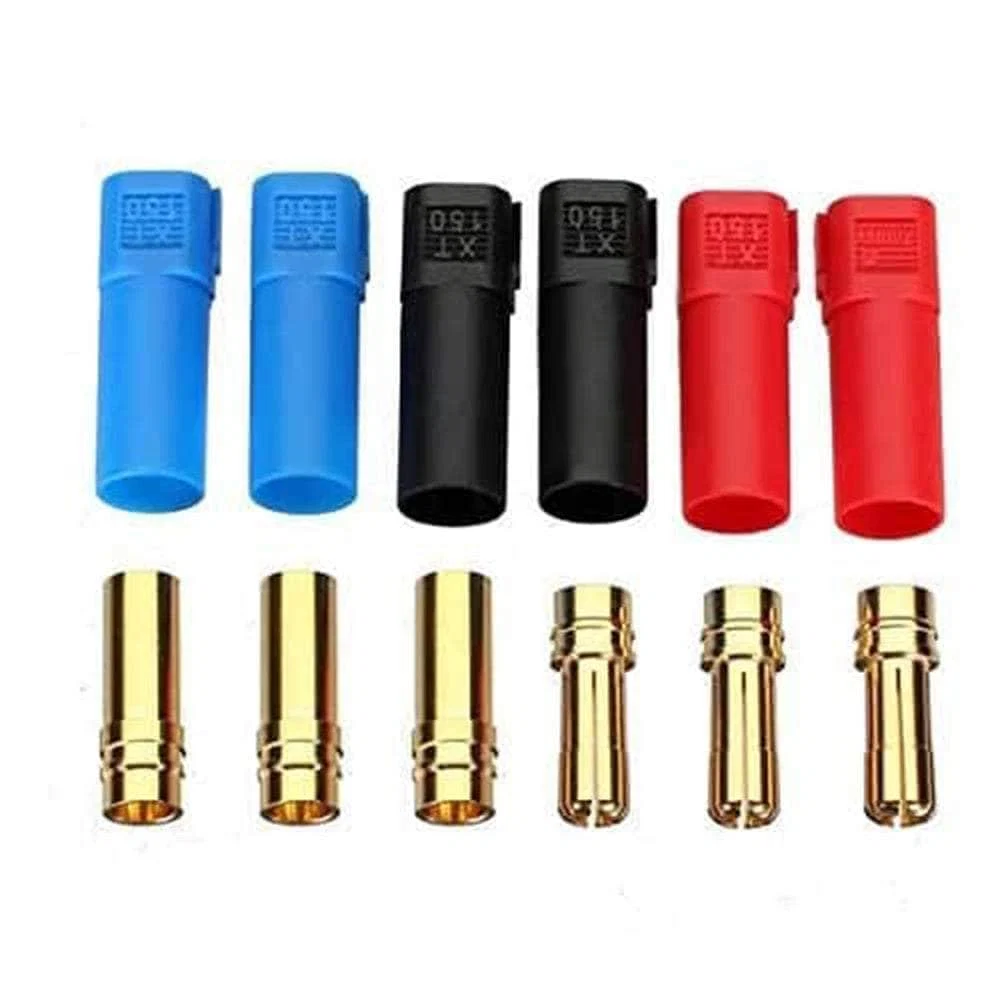 AMASS XT150 w/ 6mm Gold Connector (1PC) - Choose Your Version & Color — Female / Red