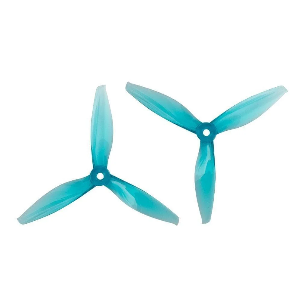 Gemfan Flash 5144 Tri-Blade 5" Prop 4 Pack - (Choose Color) — CLEAR BLUE