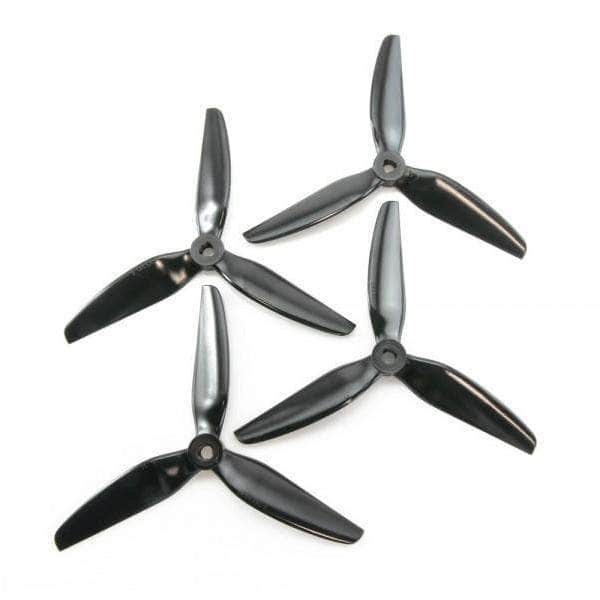 HQ Prop 5.1x4.1x3 POPO Compatible Tri-Blade 5" Prop 4 Pack - Choose Your Color — Grey