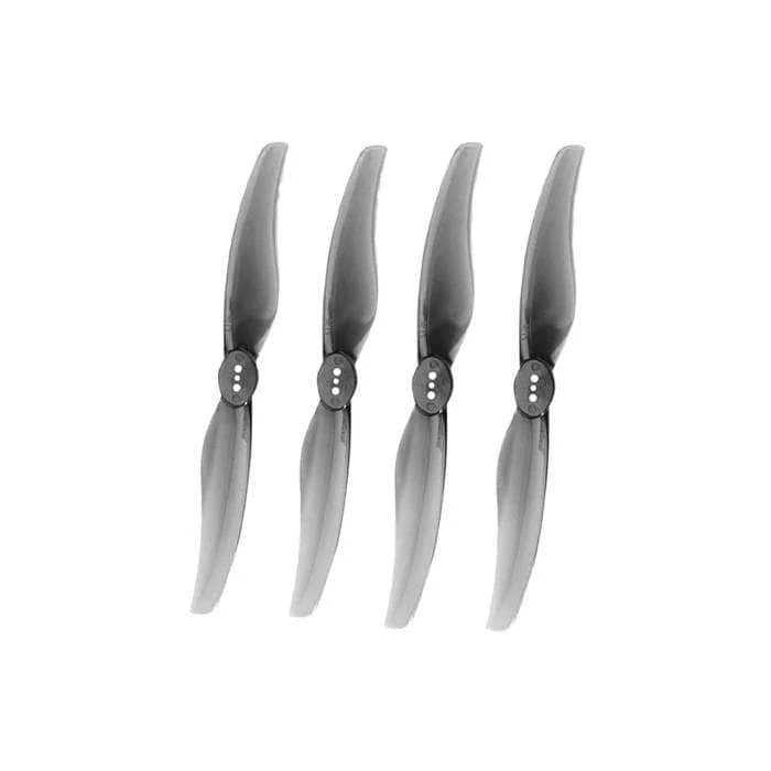 Gemfan Long Range 5126-2 Durable Bi-Blade 5" Prop 4 Pack 1.5mm T-Mount - Choose Your Color — Clear Gray