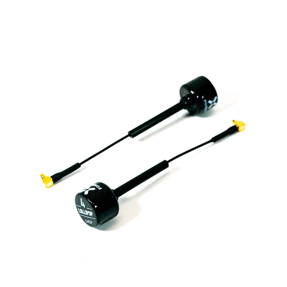 Foxeer Lollipop V4 5.8GHz 90° MMCX Antenna w/Tube 2 Pack - Choose Version — Black / LHCP / 86mm