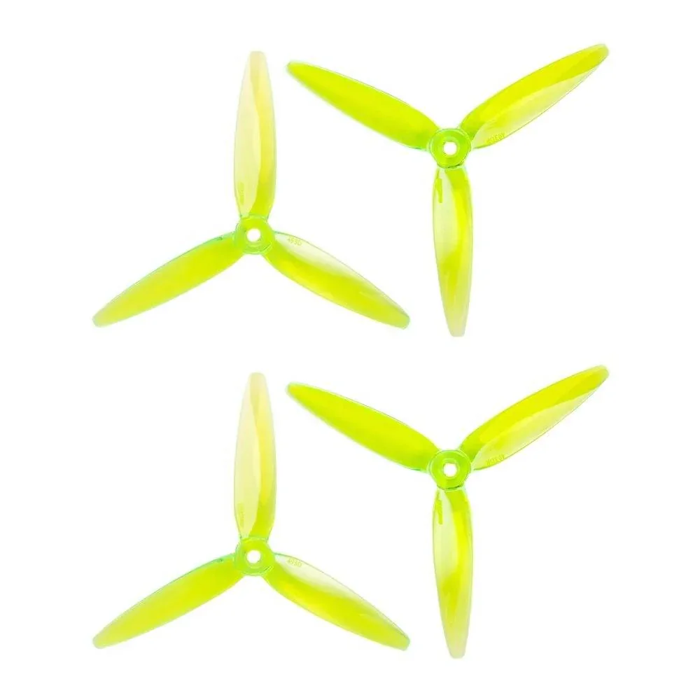 Gemfan 493D 3D 3-Blade Propeller (Set of 4) — Radioactive Green