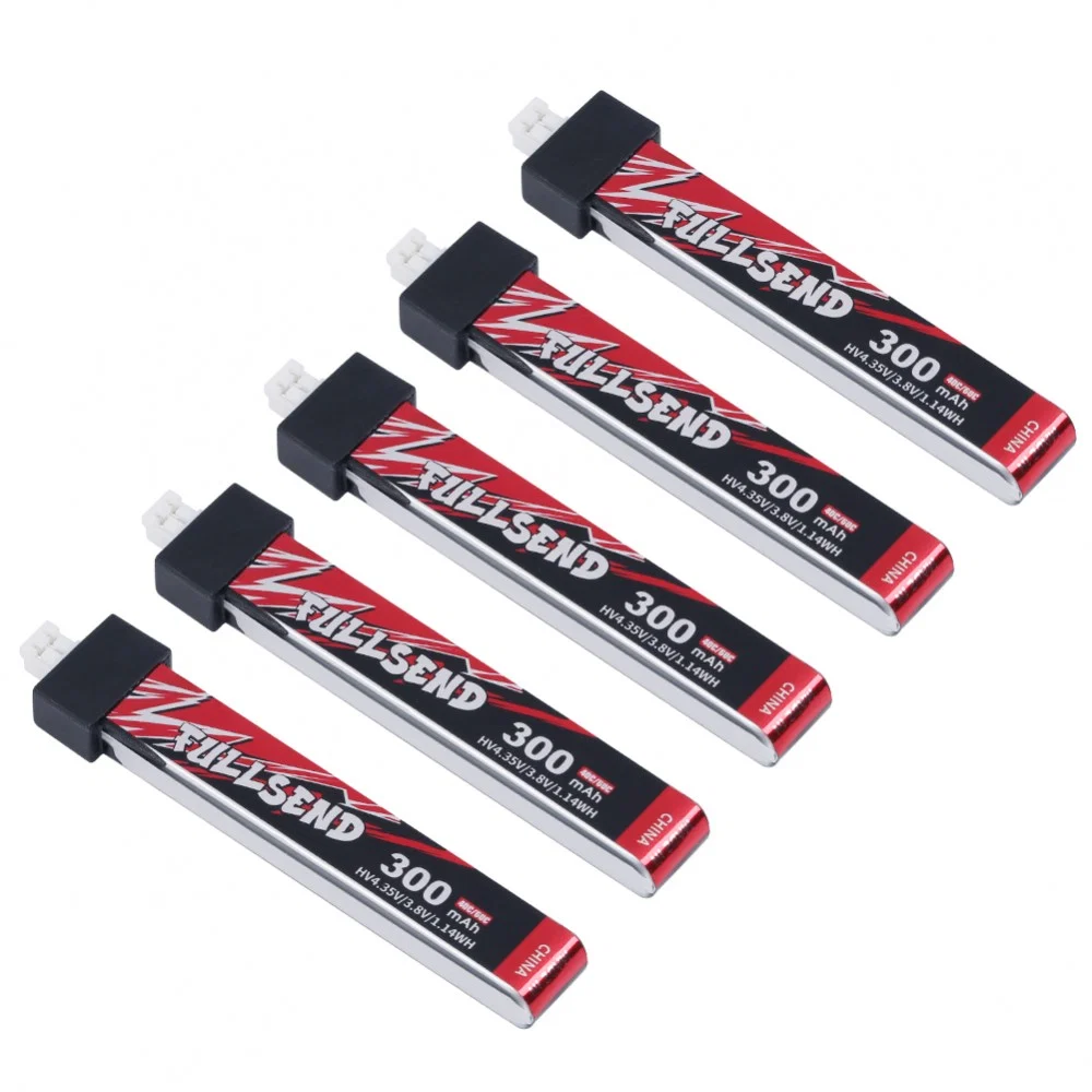 iFlight Fullsend 1S HV 300mAh 40C Lipo Battery-PH2.0 (5pcs/pack)