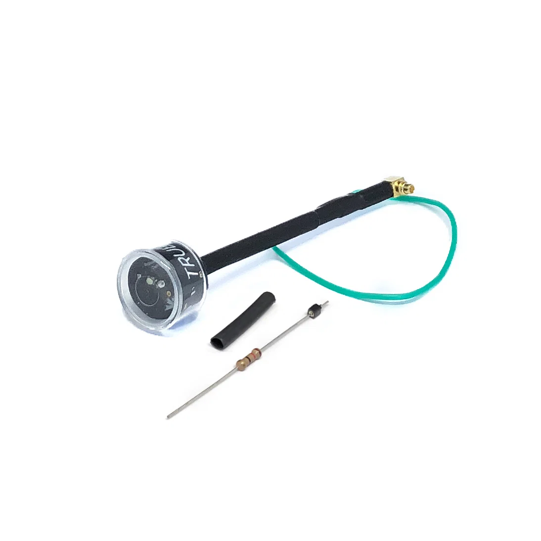 TrueRC Blaze 5.8GHz RHCP LED Integrated Antenna — MMCX90 Regular 72mm / Green
